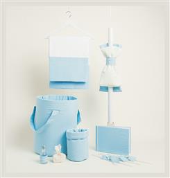 Σετ Βαπτισης Μονοχρωμο Premium Γαλαζιο Σετ 6 Τεμαχιων Beauty Home