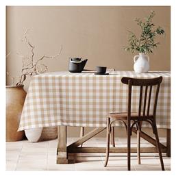Τραπεζομάντηλο Checks Art Καρό Μπεζ 145x220cm Beauty Home