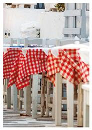 Τραπεζομάντηλο Καρό Κόκκινο 100x100cm Beauty Home