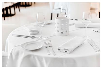 Τραπεζομάντηλο Ροτόντα Compact Λευκό Φ320εκ. Beauty Home