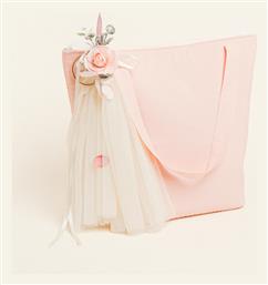 Τσαντα Βαπτισης Φερμουαρ 53 X 43 Cm Μονοχρωμη Premium Σομον Beauty Home