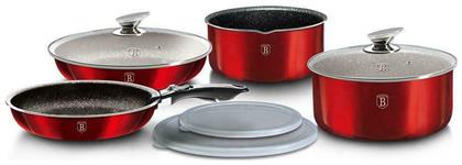 Metallic Line Σετ Μαγειρικά Σκεύη από Αλουμίνιο 9τμχ Berlinger Haus