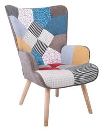 Μπερζέρα Alma 69x76x97cm Patchwork - Woodwell