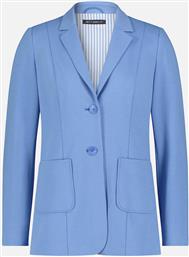 Betty Barclay γυναικείο σακάκι μονόχρωμο με τσέπες μπροστά και διακοσμητικές ραφές - 4204/2714 - Γαλάζιο από το Notos