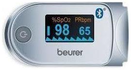 Παλμικό Οξύμετρο Δακτύλου με Bluetooth Λευκό Beurer