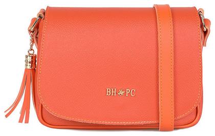 1107 Γυναικεία Flap Bag Χιαστί Πορτοκαλί Beverly Hills Polo Club