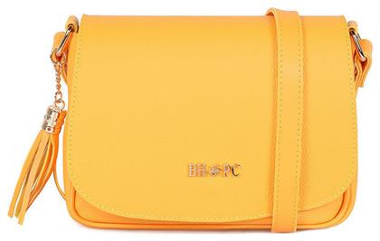 1107 Γυναικεία Flap Bag 'Ωμου Κίτρινη Beverly Hills Polo Club