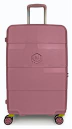 Expandable Zip2 Μεγάλη Βαλίτσα με ύψος 81cm σε Ροζ χρώμα Bg Berlin