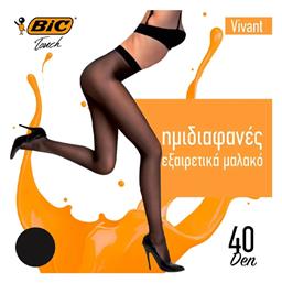 Bic Καλσόν 40DEN Μαύρο Medium Vivant Bic Touch (1 τεμ)