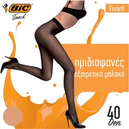 Bic Καλσόν 40DEN Μελί Extra Large με διπλό κάβαλο Vivant Bic Touch (1τεμ) Κωδικός: 48913413 από το e-Fresh