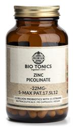 Zinc Picolinate 22mg 90 φυτικές κάψουλες Bio Tonics