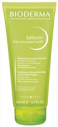 Sebium Actif Gel Καθαρισμού Προσώπου 200ml Bioderma