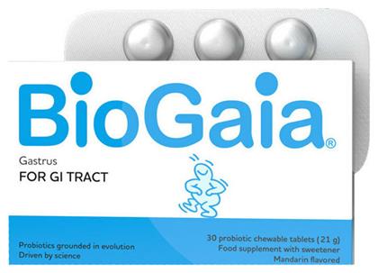 Gastrus 30 μασώμενες ταμπλέτες Μανταρίνι Μέντα BioGaia