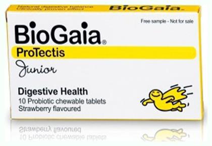 ProTectis Junior 10 μασώμενες ταμπλέτες Φράουλα BioGaia