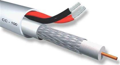 CC-100 Καλώδιο Σύνδεσης Συστημάτων CCTV Mini RG 59/2x 0.50mm2 100m White Biokal