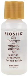 Μετάξι για Θρέψη της Τρίχας with Coconut Oil Leave In Treatment 15ml Biosilk