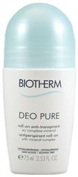 Deo Pure Αποσμητικό σε Roll-On 75ml Biotherm