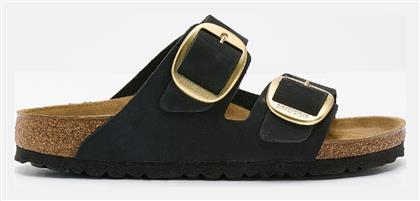 Arizona Big Buckle Δερμάτινα Ανατομικά Σανδάλια Μαύρα Birkenstock
