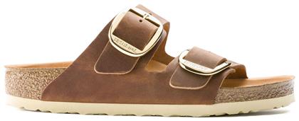 Arizona Big Buckle Oiled Leather Δερμάτινα Γυναικεία Σανδάλια Ανατομικά σε Χρώμα Narrow Fit Birkenstock