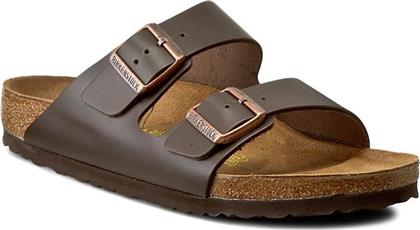 Arizona Natural Leather Δερμάτινα Ανδρικά Σανδάλια σε Καφέ Χρώμα Regular Fit Birkenstock