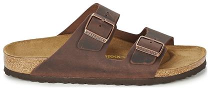 Arizona Oiled Leather Δερμάτινα Ανδρικά Σανδάλια Habana Narrow Fit Birkenstock