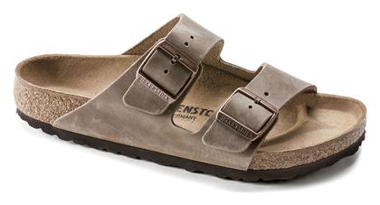 Arizona Oiled Leather Δερμάτινα Ανδρικά Σανδάλια Tobacco Brown Regular Fit Birkenstock