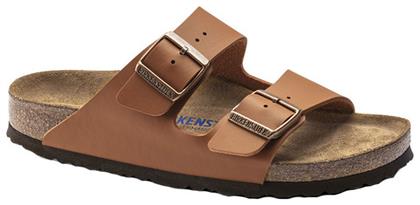 Arizona Soft Footbed Birko-Flor Ανδρικά Σανδάλια σε Καφέ Χρώμα Narrow Fit Birkenstock