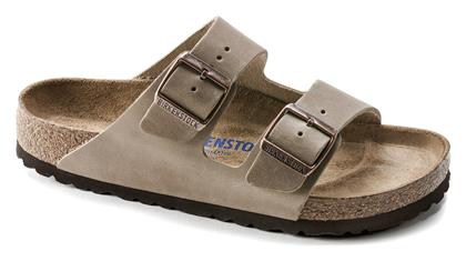 Birkenstock Arizona Soft Footbed Oiled Leather Δερμάτινα Ανδρικά Σανδάλια Tobacco Brown Narrow Fit