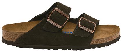 Arizona Soft Footbed Suede Leather Ανδρικά Σανδάλια Mocha Narrow Fit Birkenstock