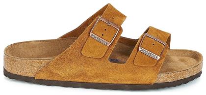 Arizona Soft Footbed Suede Leather Δερμάτινα Ανδρικά Σανδάλια σε Χρώμα Narrow Fit Birkenstock