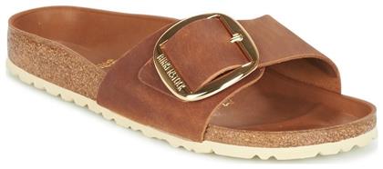 Madrid Big Buckle Oiled Leather Δερμάτινα Γυναικεία Σανδάλια σε Χρώμα Narrow Fit Birkenstock