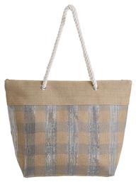 Υφασμάτινη Τσάντα Θαλάσσης Ασημί Ble Resort Collection