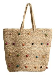 Ψάθινη Τσάντα Θαλάσσης Μπεζ Ble Resort Collection