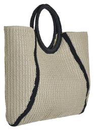 Ψάθινη Τσάντα Θαλάσσης Μαύρη Ble Resort Collection