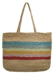 Ψάθινη Τσάντα Θαλάσσης με Ρίγες Ble Resort Collection