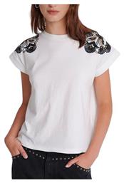 Μπλούζα Κοντομάνικη Κεντητά Σχέδια 9919217-white Γυναικείο Attrattivo