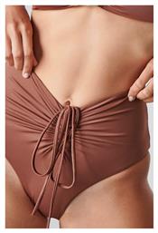 Bikini Slip Ψηλόμεσο Καφέ Blu4u