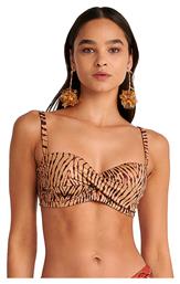 Red Fan Strapless Bikini Top Χρυσό Blu4u