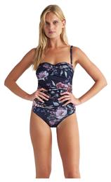 Strapless Ολόσωμο Μαγιό Floral Blu4u