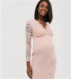 Blume Maternity exclusive lace bodycon dress in pearl pink από το Asos