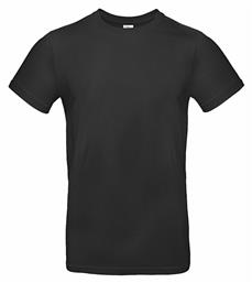 E190 Ανδρικό Διαφημιστικό T-shirt Κοντομάνικο σε Μαύρο Χρώμα B&C