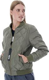 BodyTalk 1182-908929 Κοντό Γυναικείο Bomber Jacket Χακί από το Bodytalk