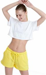 BodyTalk 1201-909120 Κοντομάνικο Crop Top Λευκό από το Bodytalk