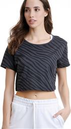 BodyTalk 1211-905320 Κοντομάνικο Crop Top Μαύρο από το Bodytalk