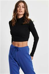 BodyTalk 1212-902820 Μακρυμάνικο Crop Top Μαύρο από το Bodytalk