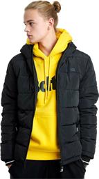 Ανδρικό Μπουφάν Puffer για Χειμώνα Μαύρο BodyTalk από το Cosmossport