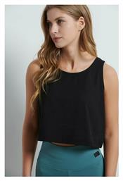 Γυναικείο Αθλητικό Crop Top Αμάνικο Μαύρο Μαύρο BodyTalk