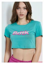 Γυναικείο Αθλητικό Crop Top Κοντομάνικο Τιρκουάζ Τιρκουάζ BodyTalk