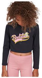 Παιδικό Χειμερινό Crop Top Μακρυμάνικο Μαύρο BodyTalk