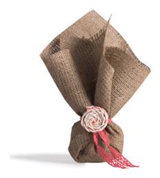 Μπομπονιέρα Βάπτισης σε Πουγκί από 'Υφασμα - Beauty Home